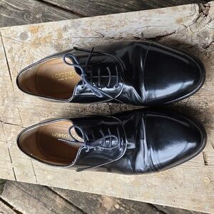 NORDSTROM. Mens Black Leather Derby Oxford Shoes. Size 8.5M. Good!